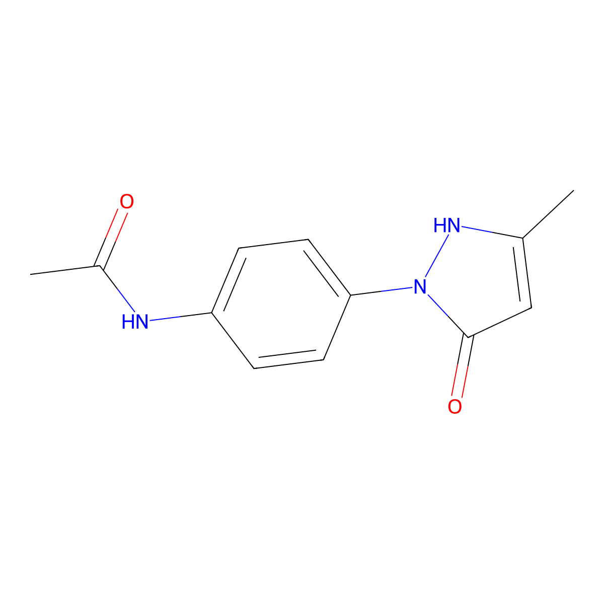N-[4-(3-methyl-5-oxo-2,5-dihydro-1H-pyrazol-1-yl)phenyl]acetamide molecular structure, CAS 692265-92-2