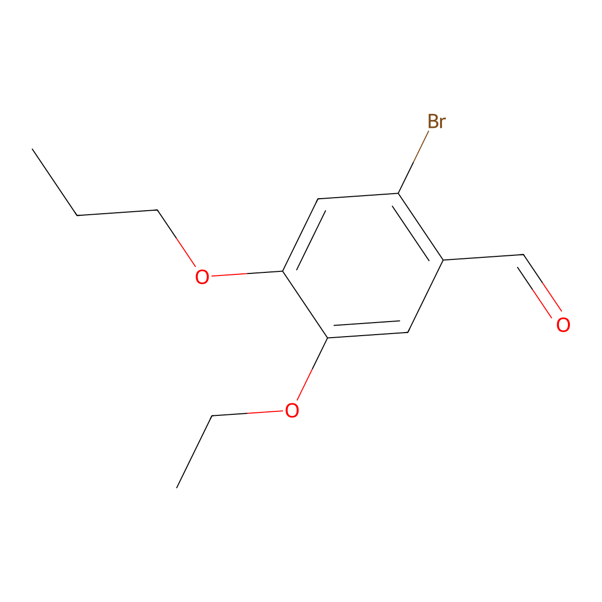 2-Bromo-5-ethoxy-4-propoxybenzaldehyde molecular structure, CAS 692266-32-3