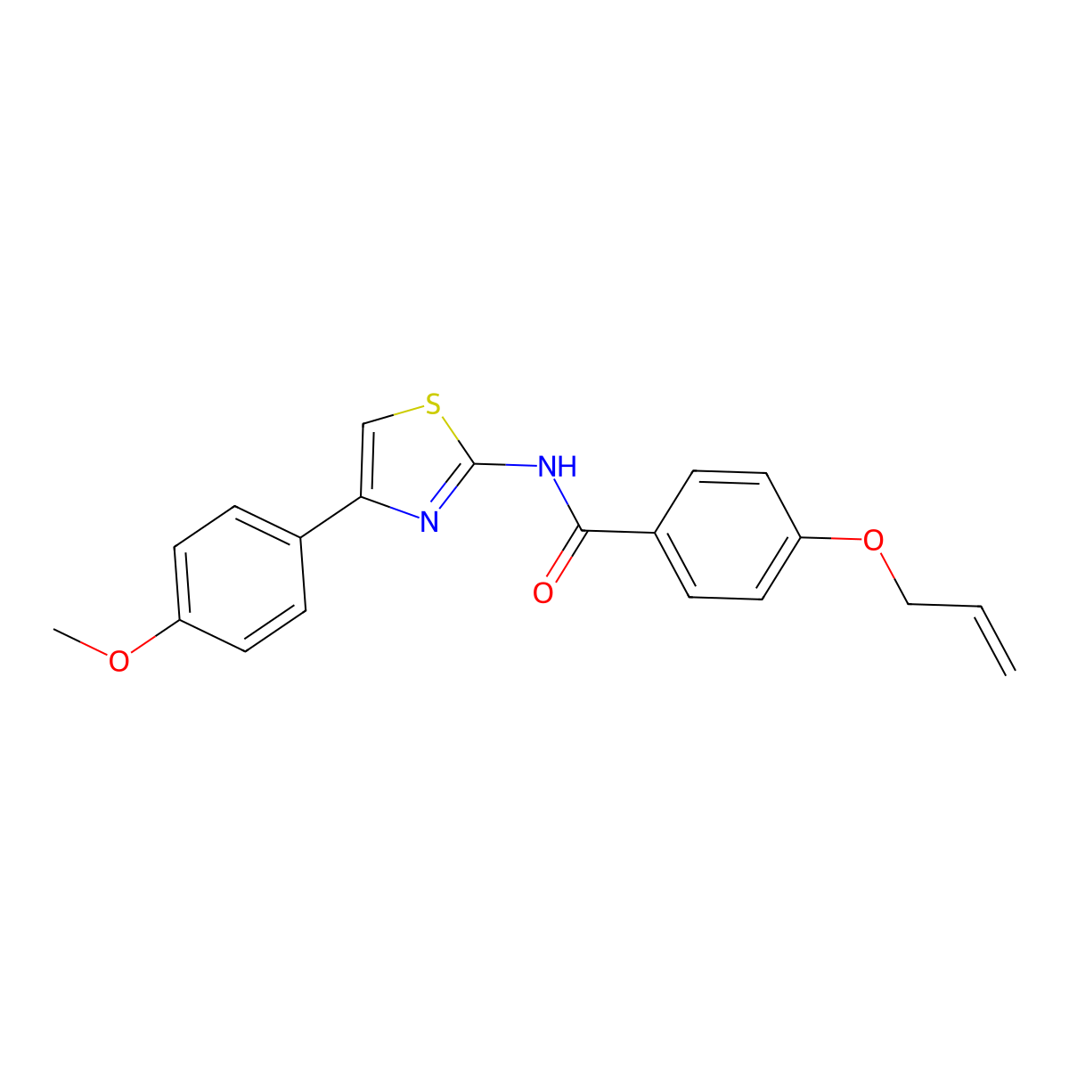 N-[4-(4-methoxyphenyl)-1,3-thiazol-2-yl]-4-(prop-2-en-1-yloxy)benzamide molecular structure, CAS 692266-73-2
