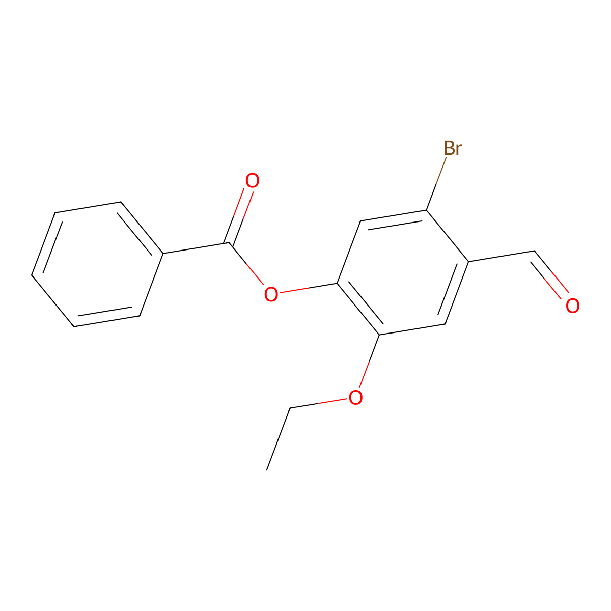5-Bromo-2-ethoxy-4-formylphenyl benzoate molecular structure, CAS 692266-89-0