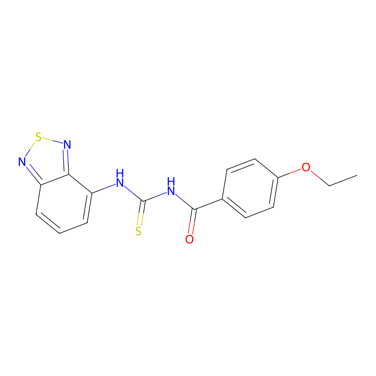N-(2,1,3-benzothiadiazol-4-ylcarbamothioyl)-4-ethoxybenzamide molecular structure, CAS 692267-09-7