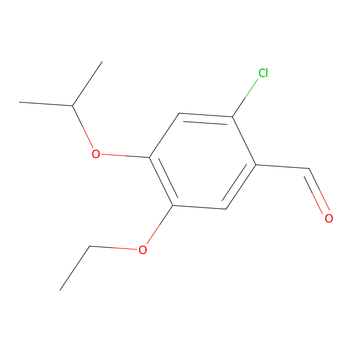 2-Chloro-5-ethoxy-4-isopropoxybenzaldehyde molecular structure, CAS 692267-55-3