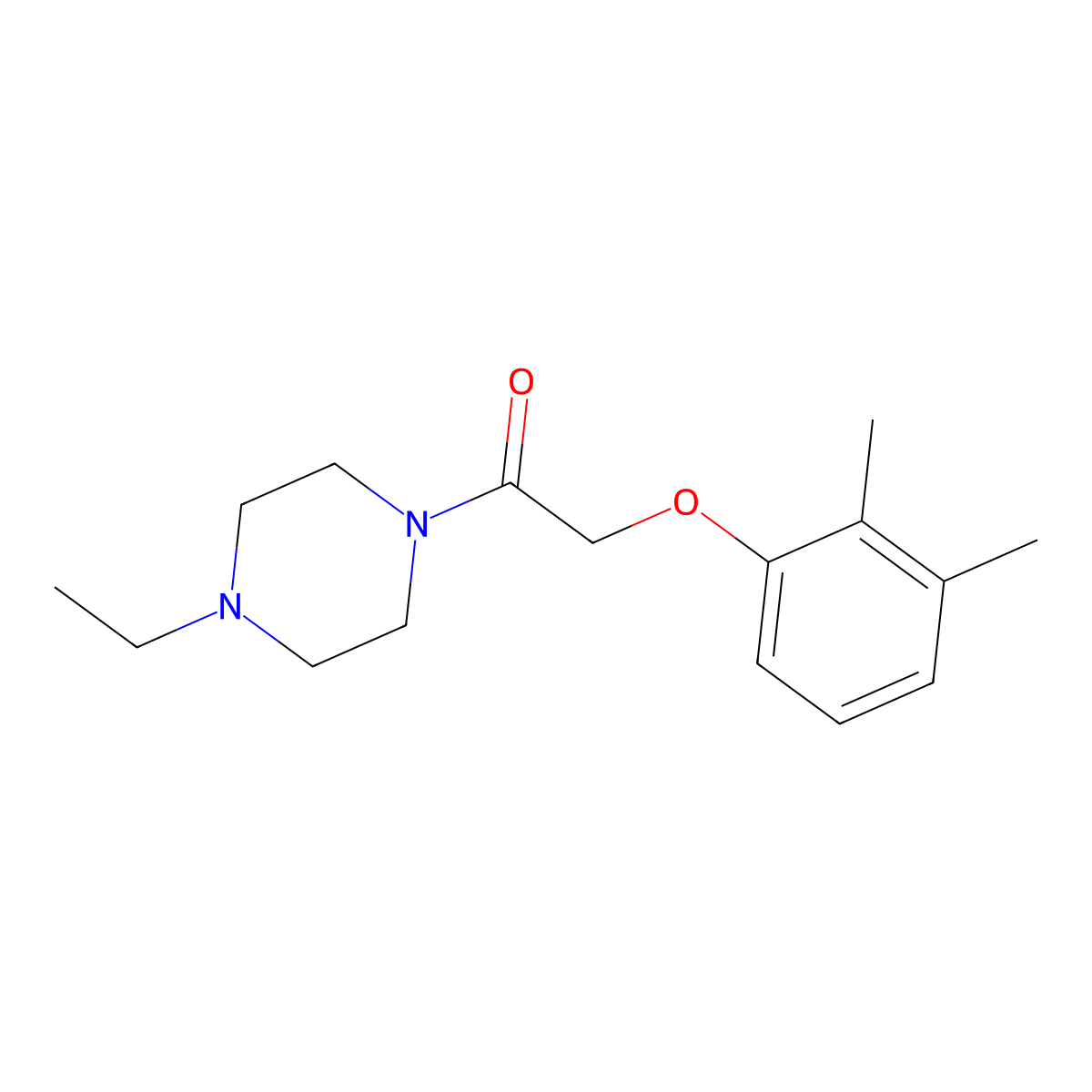 2-(2,3-Dimethylphenoxy)-1-(4-ethylpiperazin-1-yl)ethanone molecular structure, CAS 692267-62-2