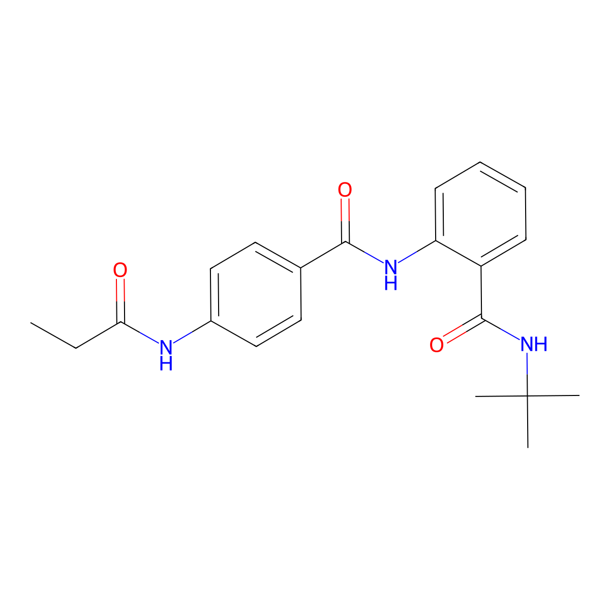 N-tert-butyl-2-[[4-(propanoylamino)benzoyl]amino]benzamide molecular structure, CAS 692267-73-5