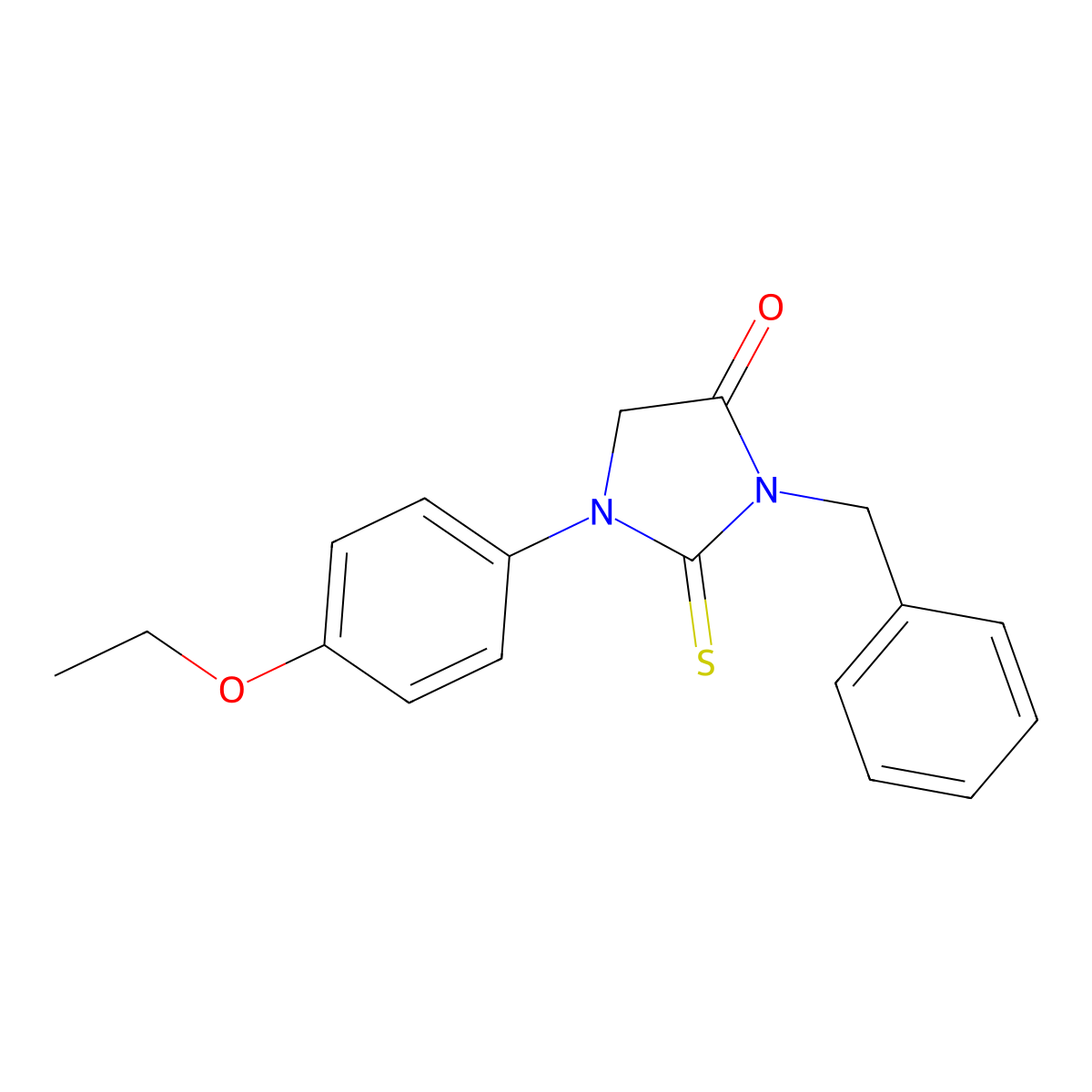 3-Benzyl-1-(4-ethoxyphenyl)-2-thioxoimidazolidin-4-one molecular structure, CAS 692267-75-7