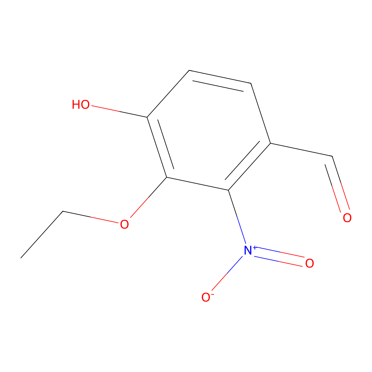 3-Ethoxy-4-hydroxy-2-nitrobenzaldehyde molecular structure, CAS 692267-77-9