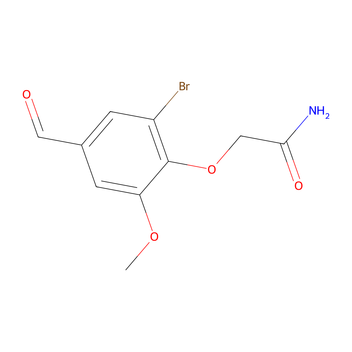 2-(2-Bromo-4-formyl-6-methoxyphenoxy)acetamide molecular structure, CAS 692268-00-1