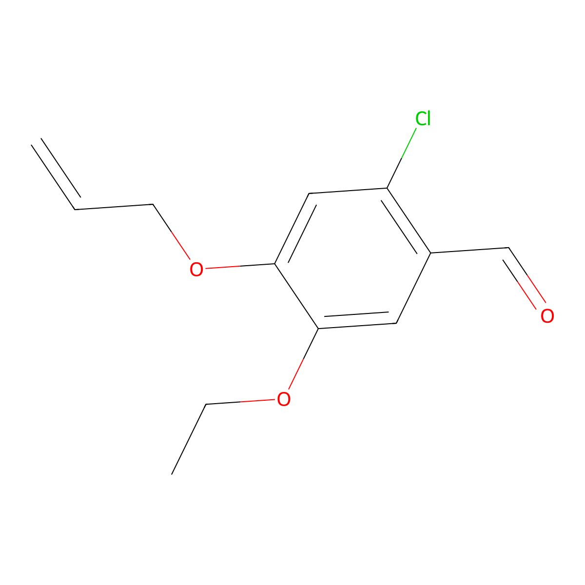 4-(Allyloxy)-2-chloro-5-ethoxybenzaldehyde molecular structure, CAS 692268-01-2