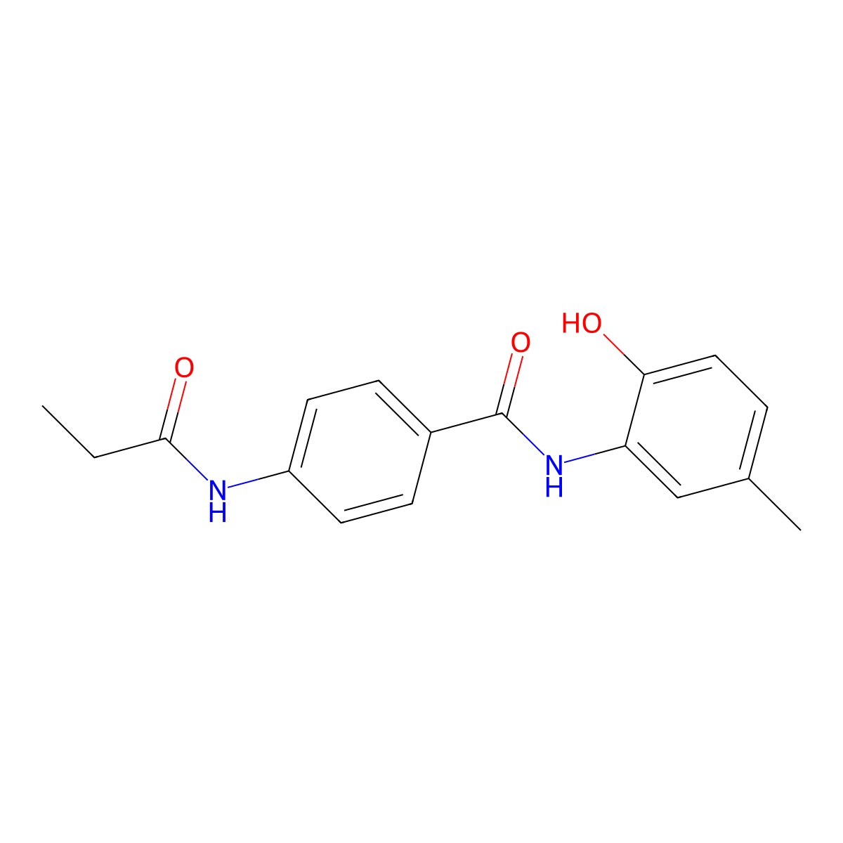 N-(2-hydroxy-5-methylphenyl)-4-(propanoylamino)benzamide molecular structure, CAS 692268-08-9