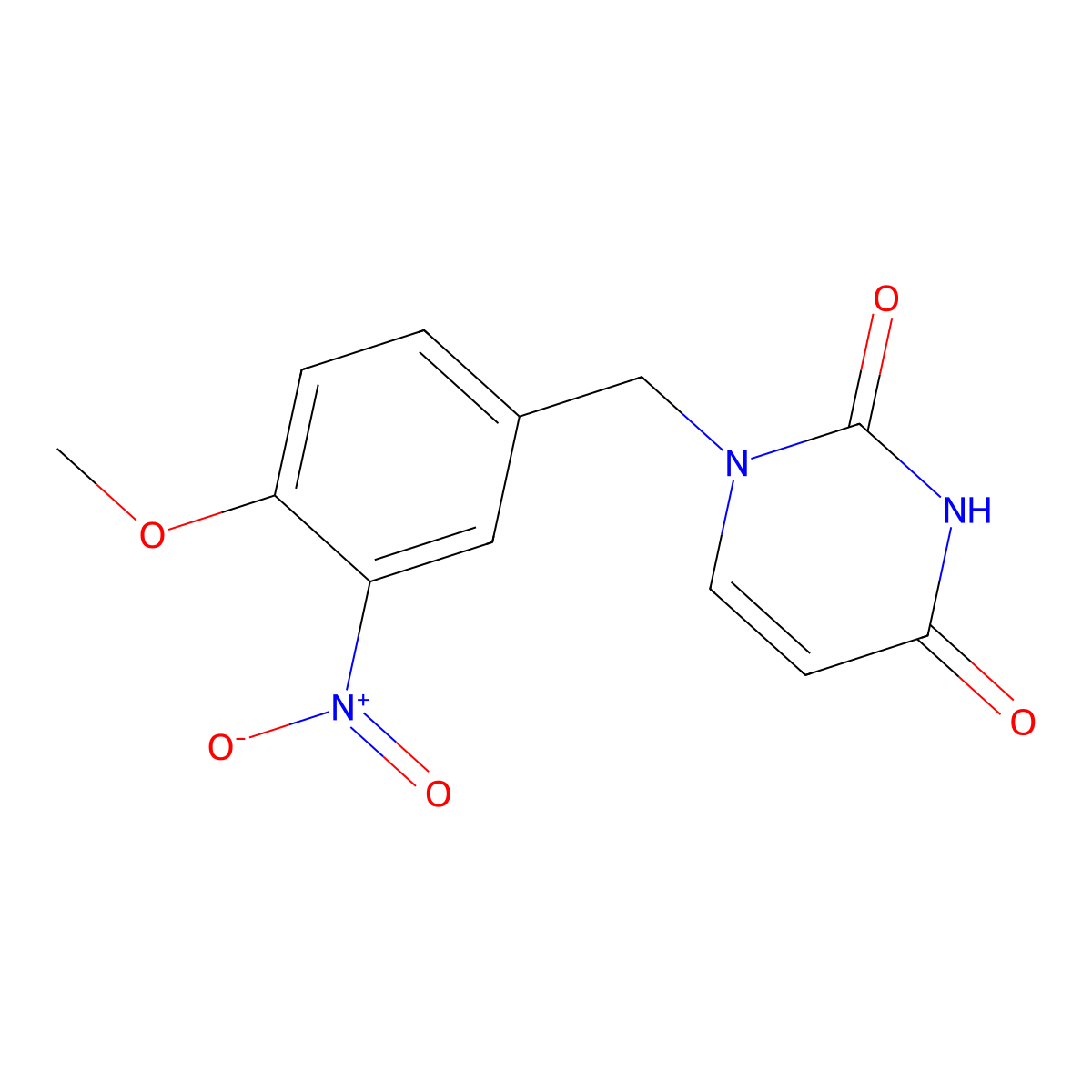 1-[(4-Methoxy-3-nitrophenyl)methyl]pyrimidine-2,4-dione molecular structure, CAS 692268-29-4