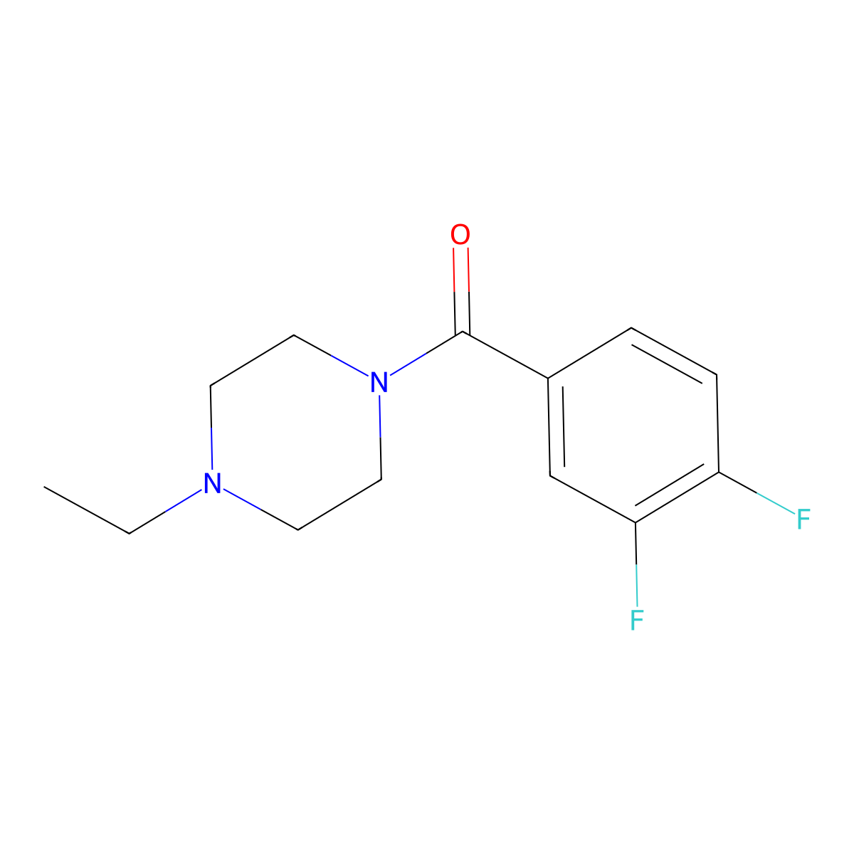 1-(3,4-Difluorobenzoyl)-4-ethylpiperazine molecular structure, CAS 692268-32-9