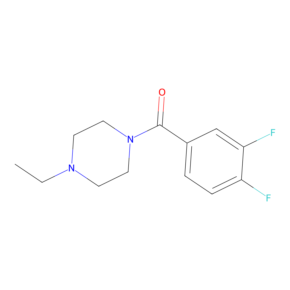 1-(3,4-Difluorobenzoyl)-4-ethylpiperazine molecular structure, CAS 692268-32-9