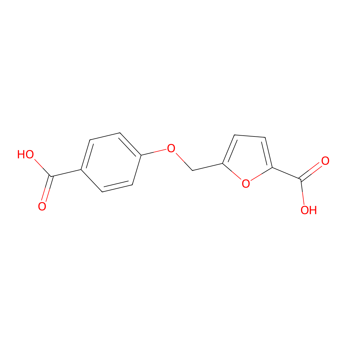 5-[(4-carboxyphenoxy)methyl]furan-2-carboxylic Acid molecular structure, CAS 692268-80-7