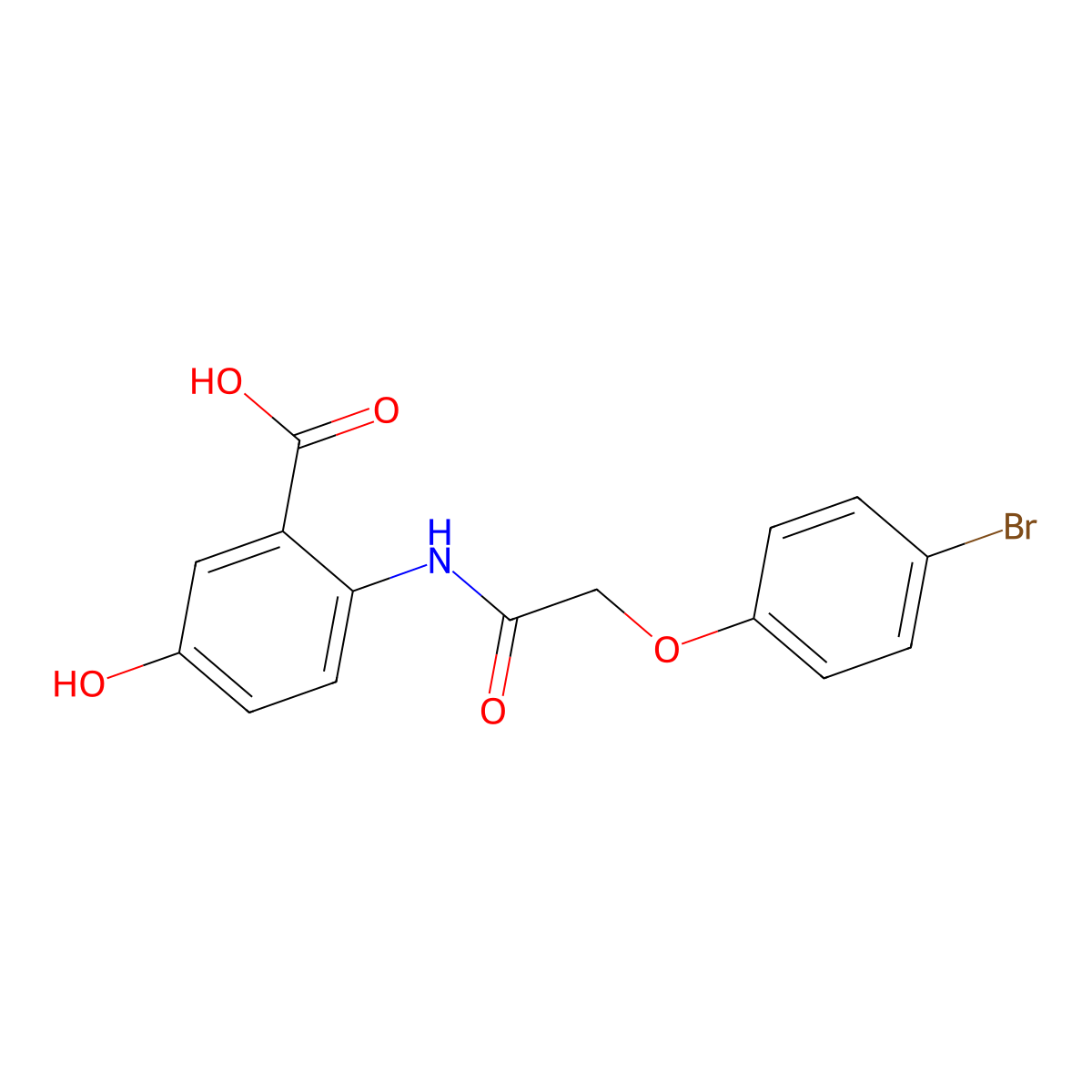 2-{[(4-Bromophenoxy)acetyl]amino}-5-hydroxybenzoic acid molecular structure, CAS 692269-06-0