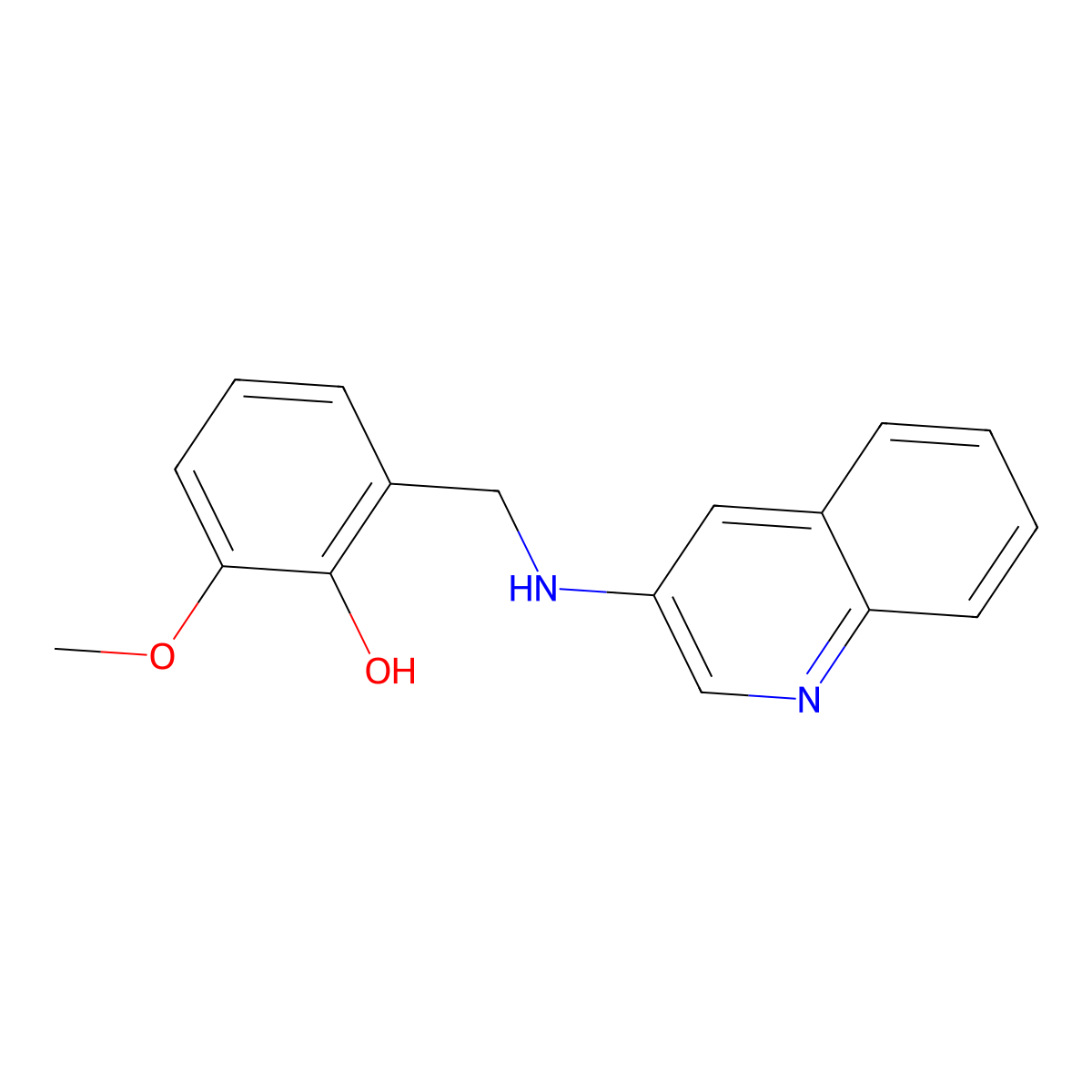 2-Methoxy-6-[(quinolin-3-ylamino)methyl]phenol molecular structure, CAS 692269-16-2