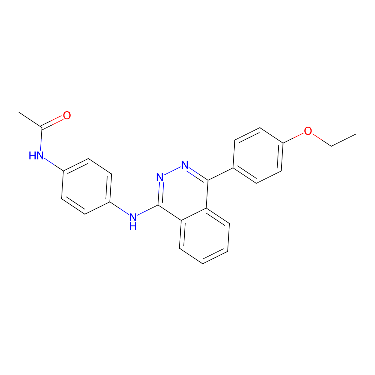 N-[4-[[4-(4-ethoxyphenyl)phthalazin-1-yl]amino]phenyl]acetamide molecular structure, CAS 692269-37-7