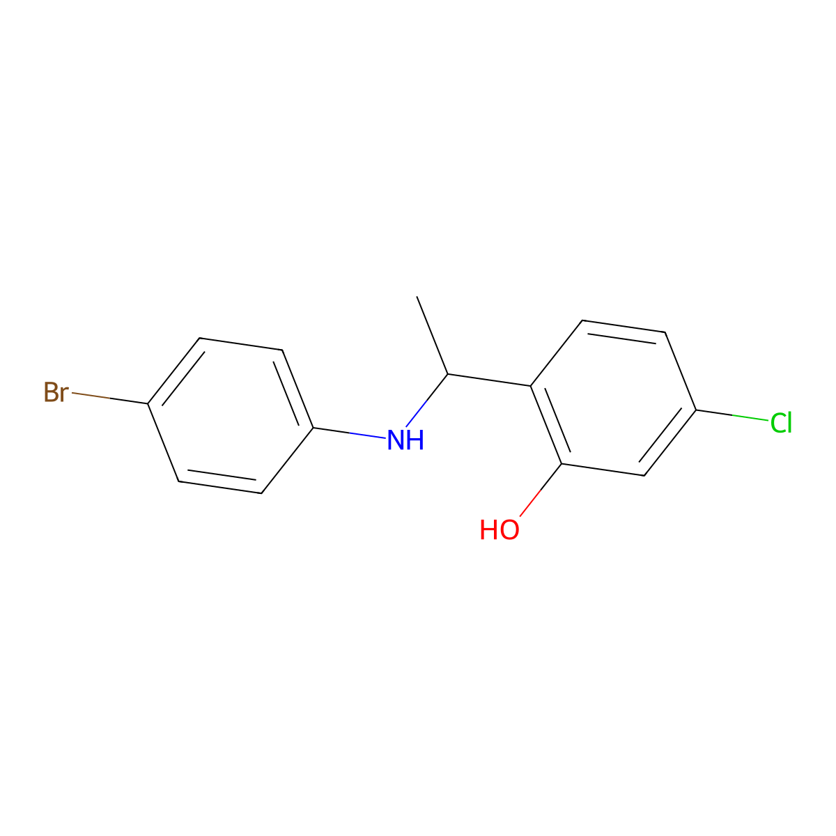 2-[1-(4-Bromoanilino)ethyl]-5-chlorophenol molecular structure, CAS 692269-39-9