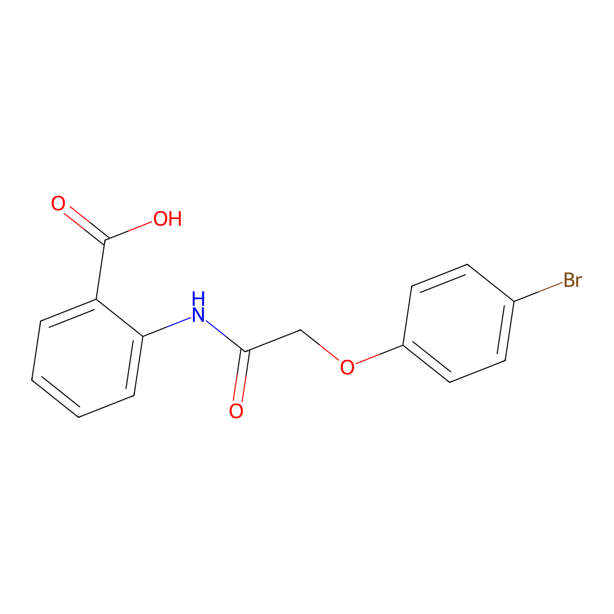 2-[2-(4-Bromophenoxy)acetamido]benzoic acid molecular structure, CAS 692271-12-8