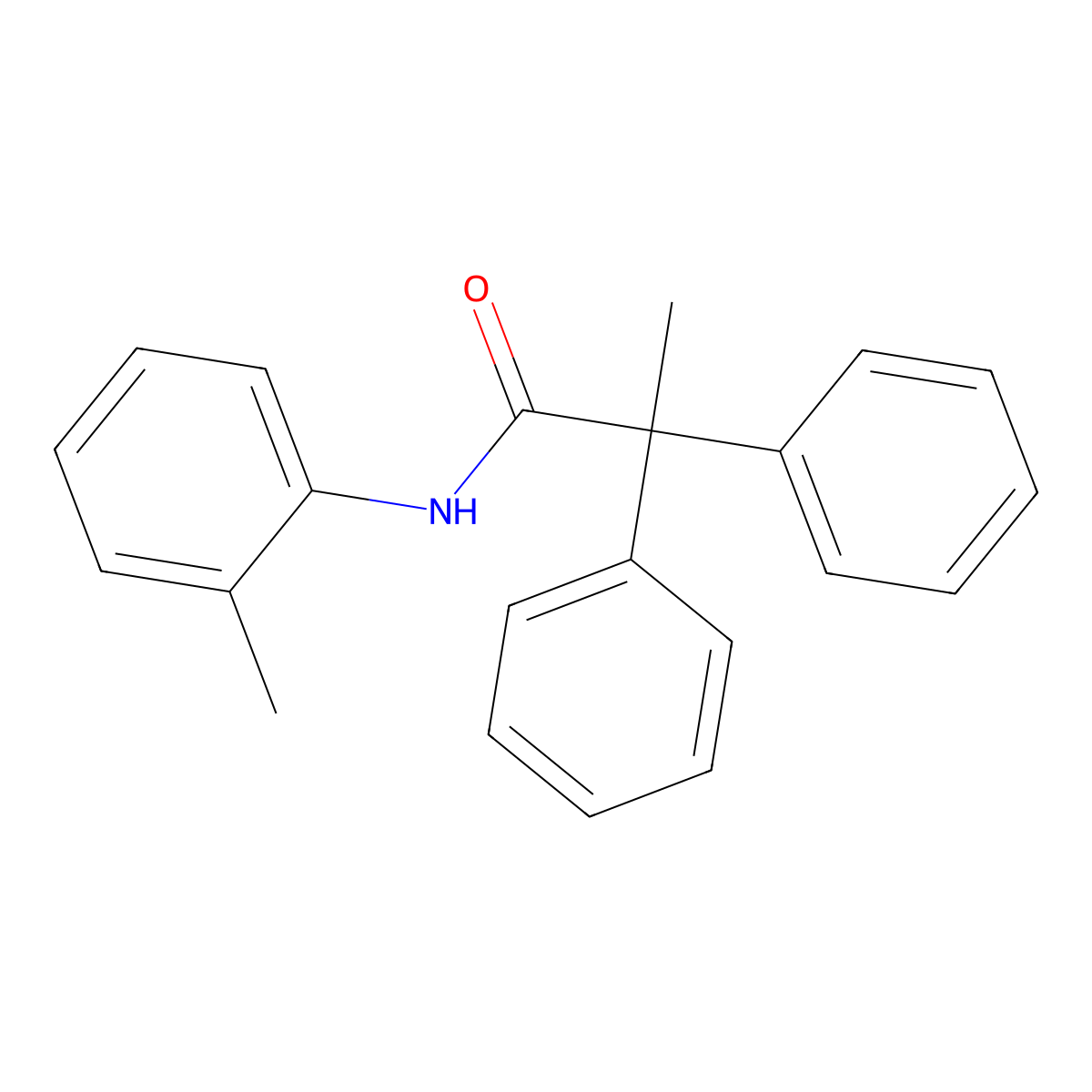 N-(2-methylphenyl)-2,2-diphenylpropanamide molecular structure, CAS 692271-76-4