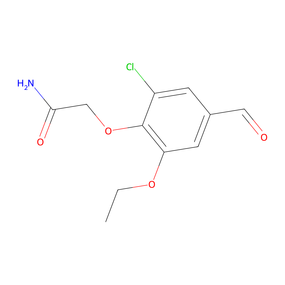 2-(2-Chloro-6-ethoxy-4-formylphenoxy)acetamide molecular structure, CAS 692271-85-5