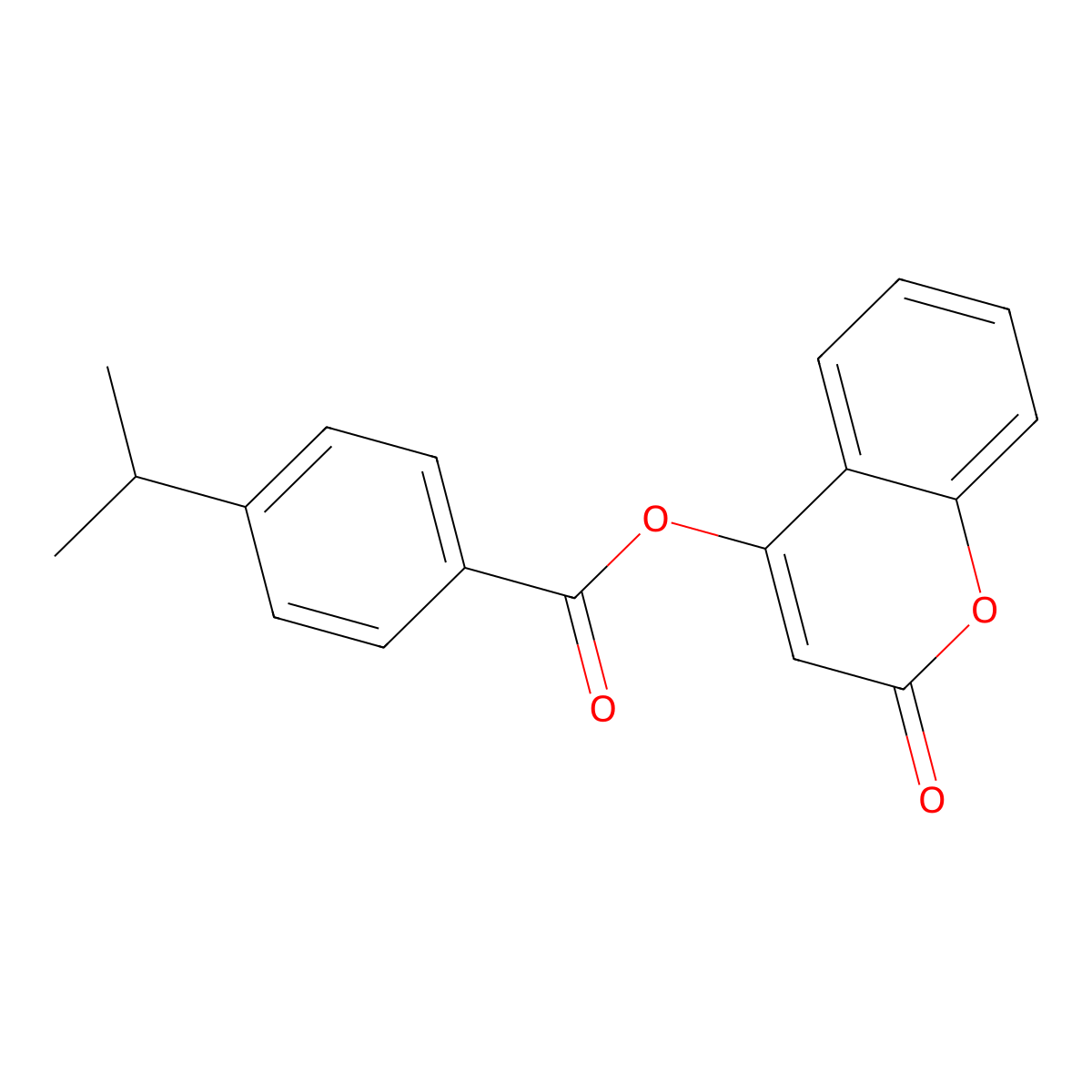 (2-Oxochromen-4-yl) 4-propan-2-ylbenzoate molecular structure, CAS 692272-11-0