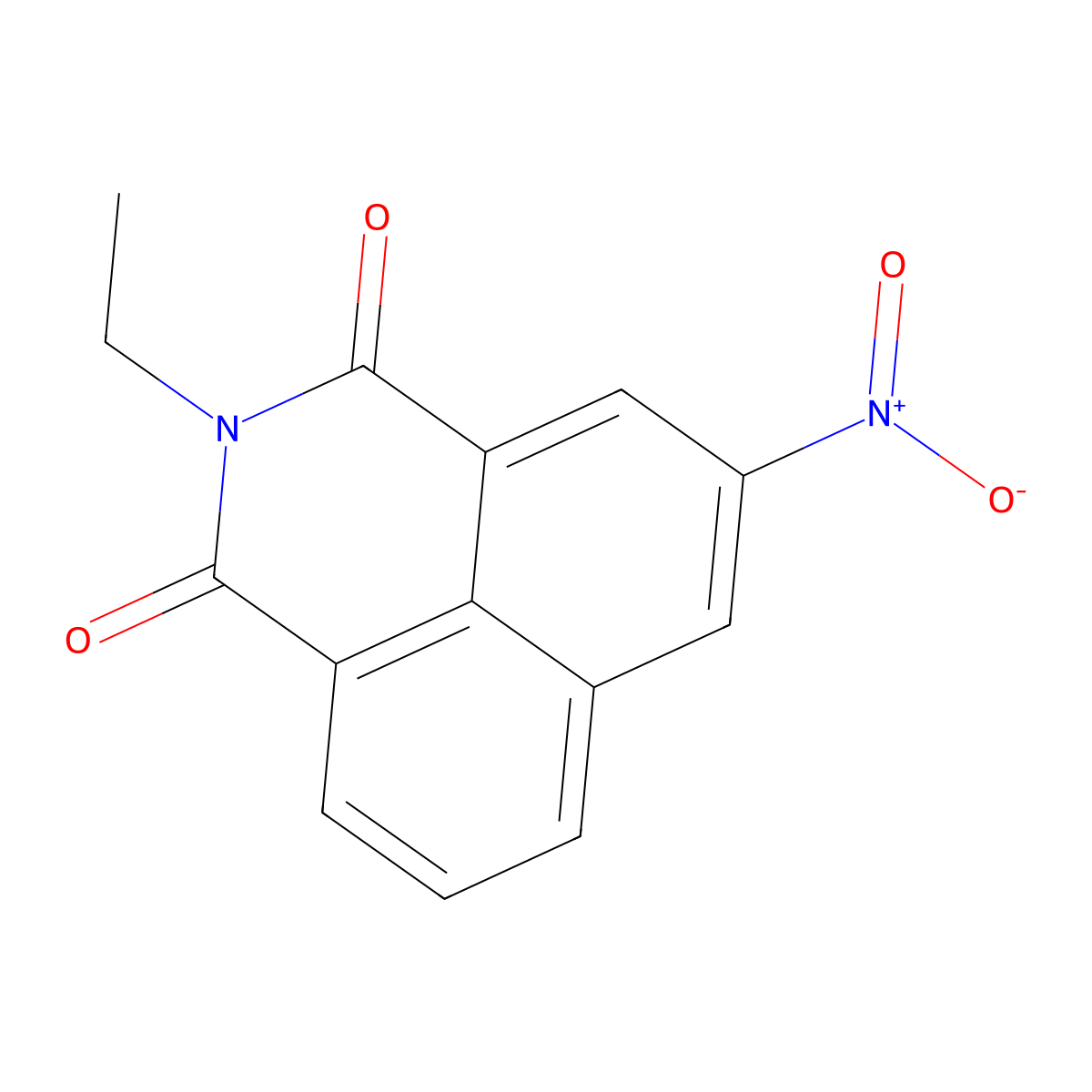 2-Ethyl-5-nitrobenzo[de]isoquinoline-1,3-dione molecular structure, CAS 692272-58-5