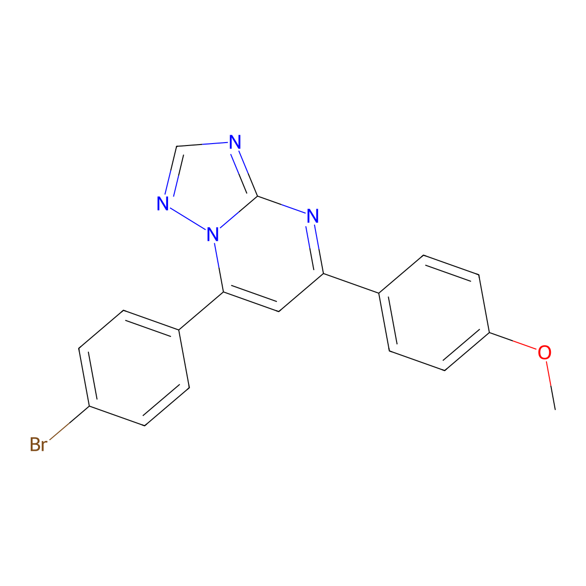 7-(4-Bromophenyl)-5-(4-methoxyphenyl)[1,2,4]triazolo[1,5-a]pyrimidine molecular structure, CAS 692272-84-7