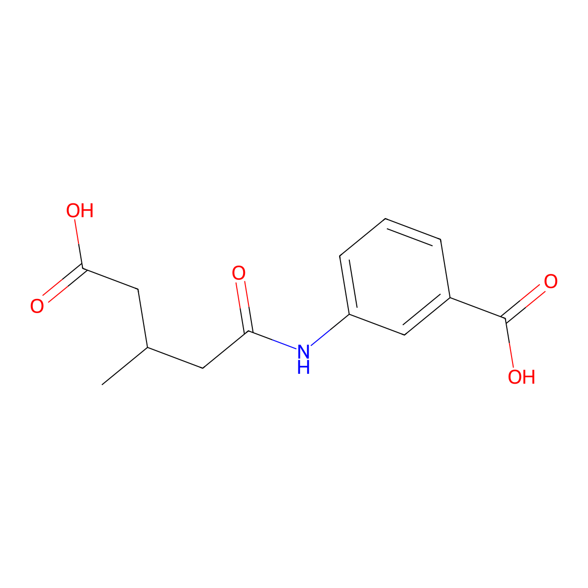 3-[(4-Carboxy-3-methylbutanoyl)amino]benzoic acid molecular structure, CAS 692272-94-9