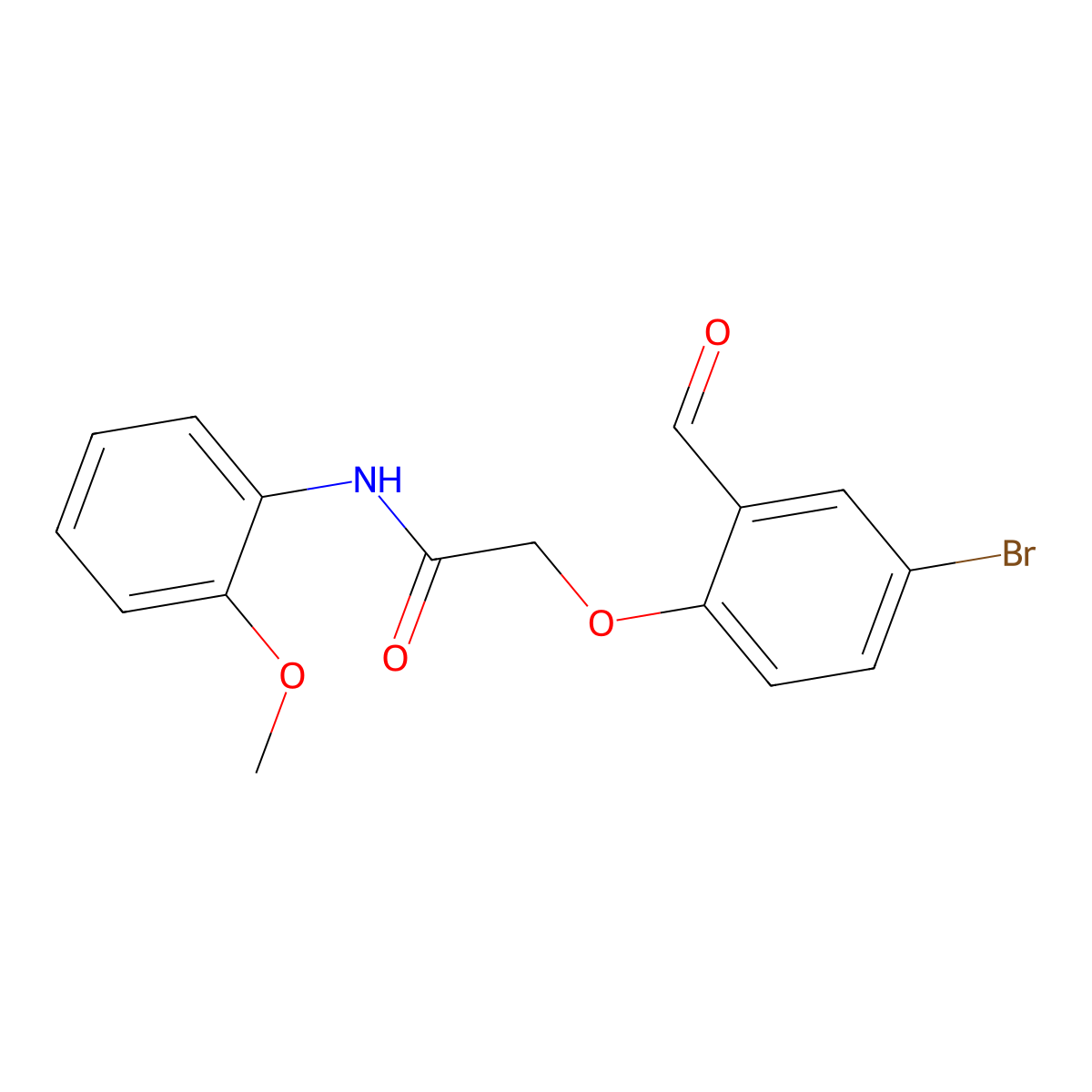 2-(4-bromo-2-formylphenoxy)-N-(2-methoxyphenyl)acetamide molecular structure, CAS 692273-57-7