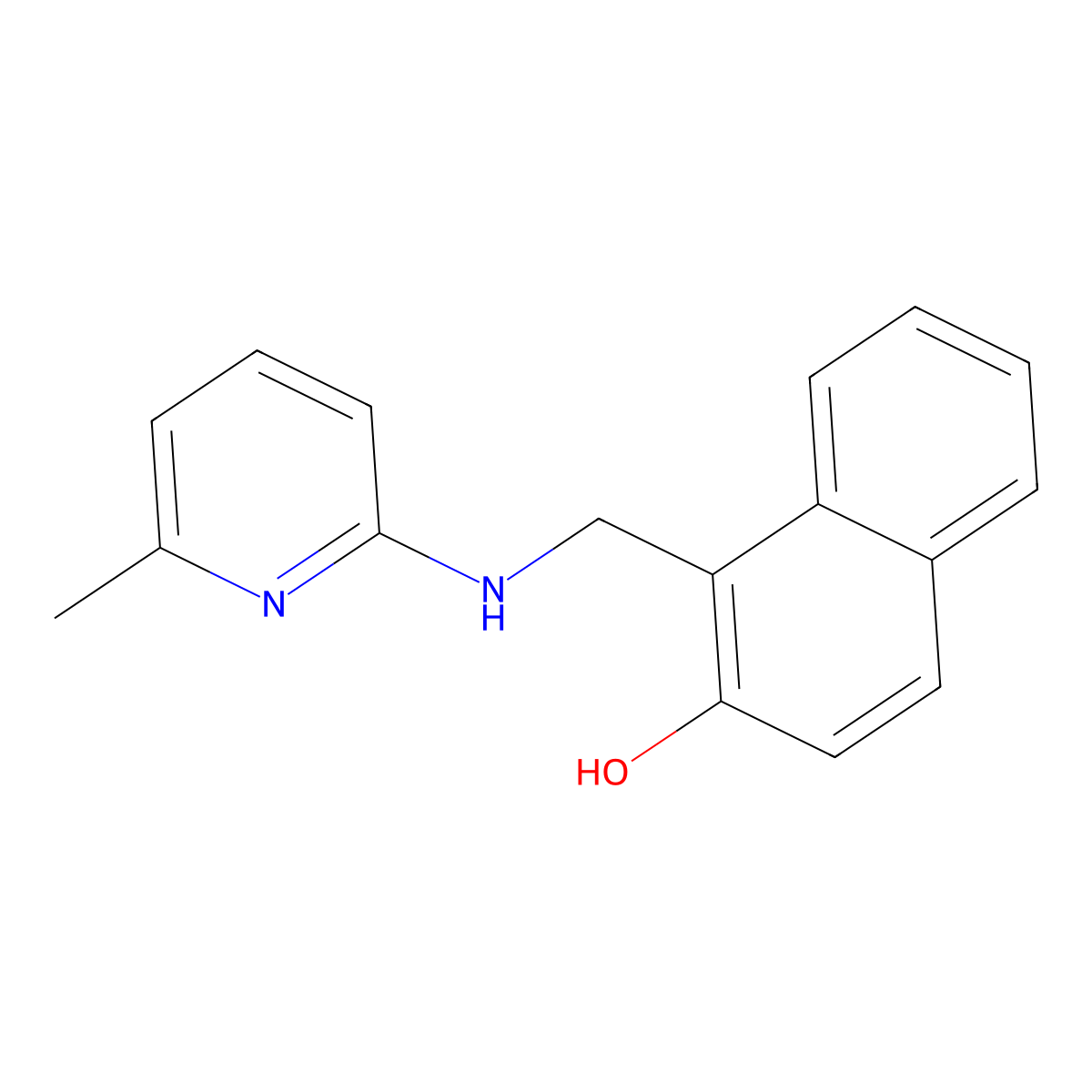 1-[[(6-Methylpyridin-2-yl)amino]methyl]naphthalen-2-ol molecular structure, CAS 692274-23-0