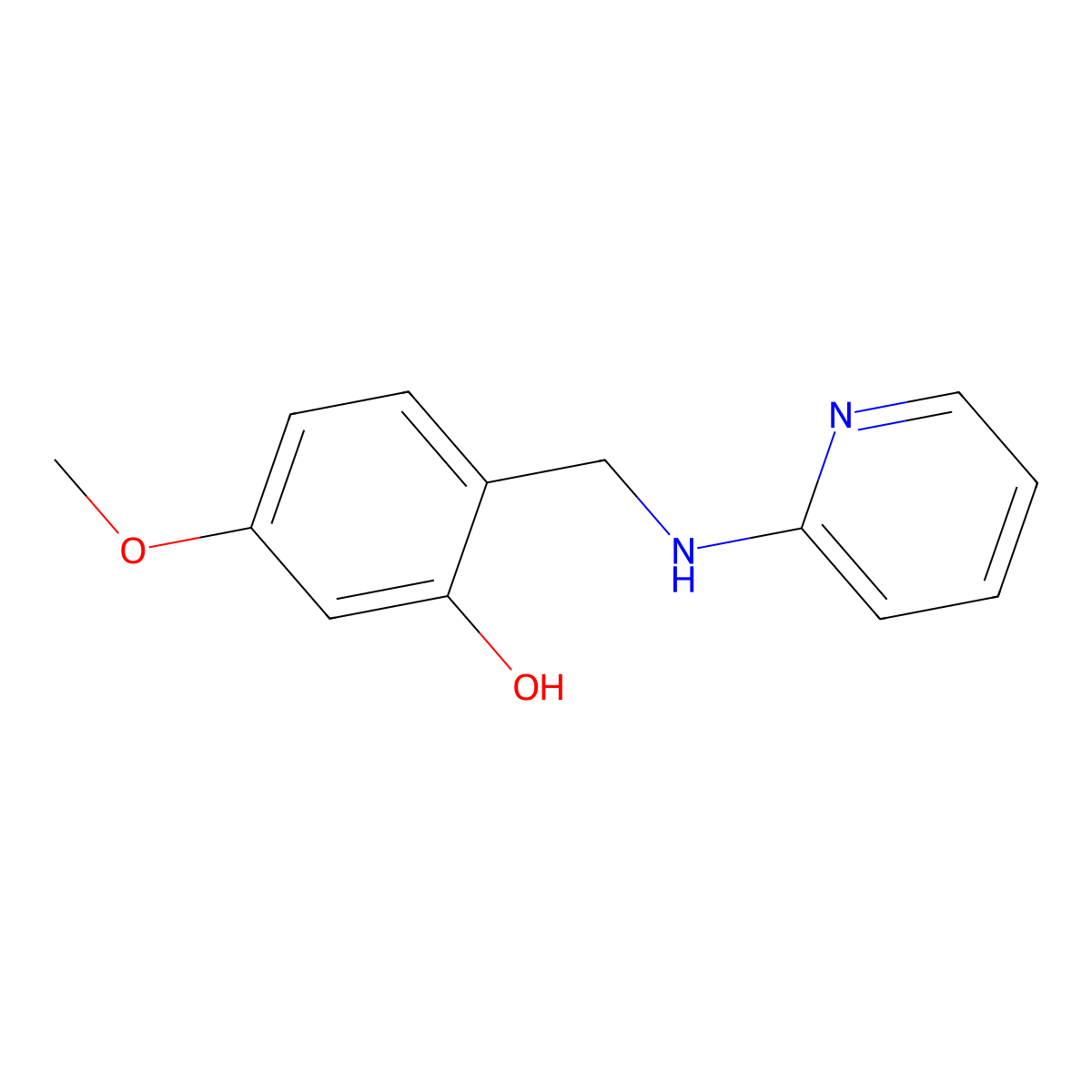 5-Methoxy-2-[(pyridin-2-ylamino)methyl]phenol molecular structure, CAS 692274-40-1