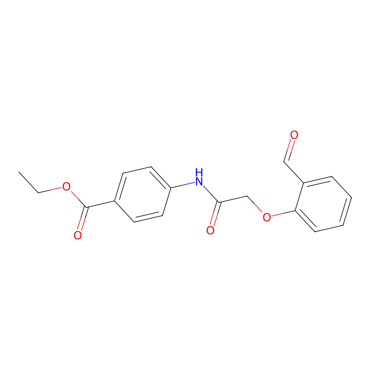 Ethyl 4-{[(2-formylphenoxy)acetyl]amino}benzoate molecular structure, CAS 692274-46-7