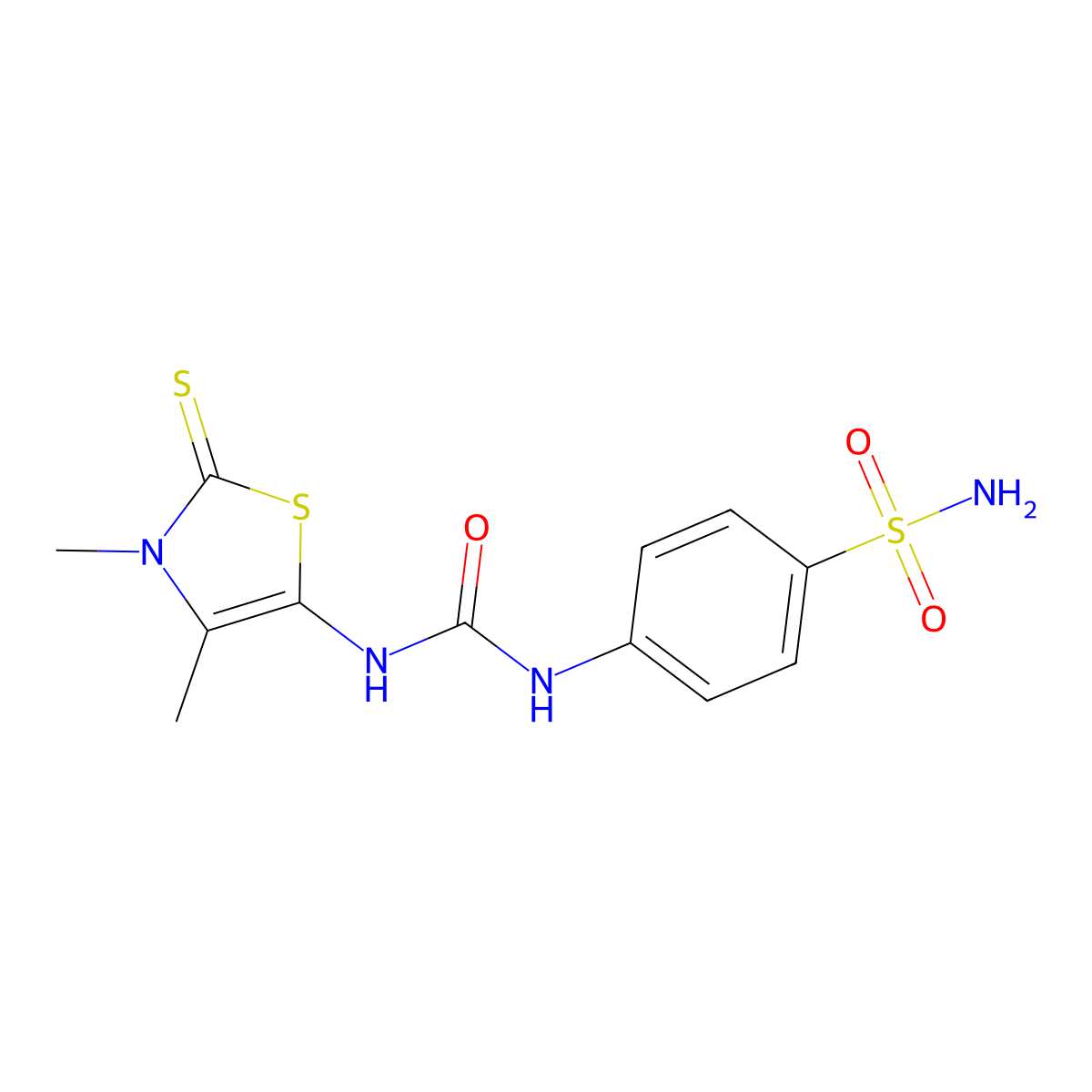 1-(3,4-Dimethyl-2-sulfanylidene-1,3-thiazol-5-yl)-3-(4-sulfamoylphenyl)urea molecular structure, CAS 692274-88-7