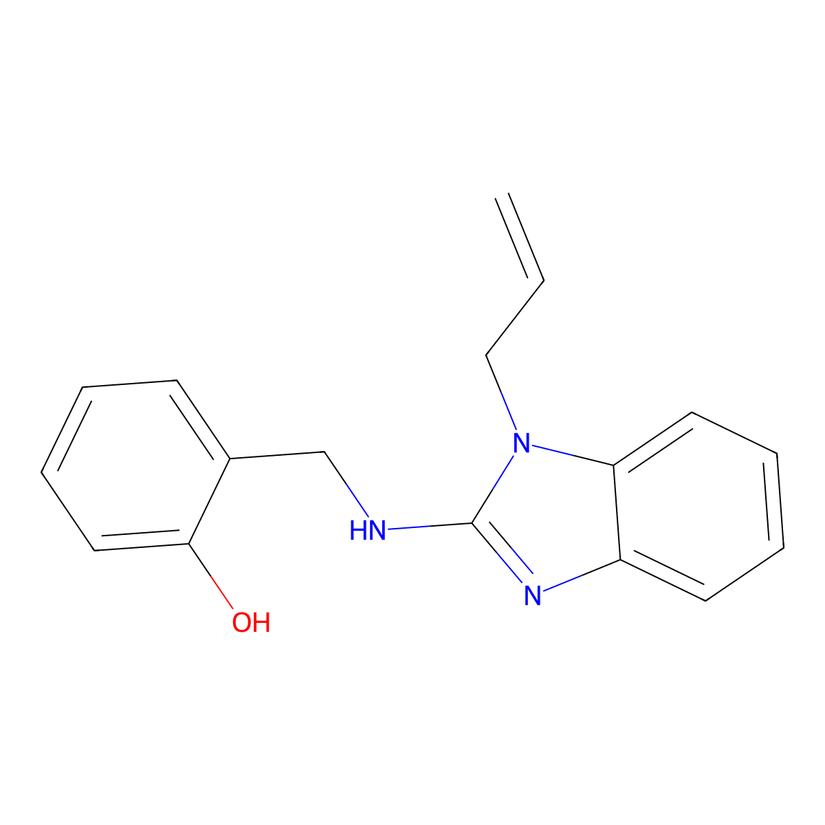 2-[[(1-Prop-2-enylbenzimidazol-2-yl)amino]methyl]phenol molecular structure, CAS 692275-10-8