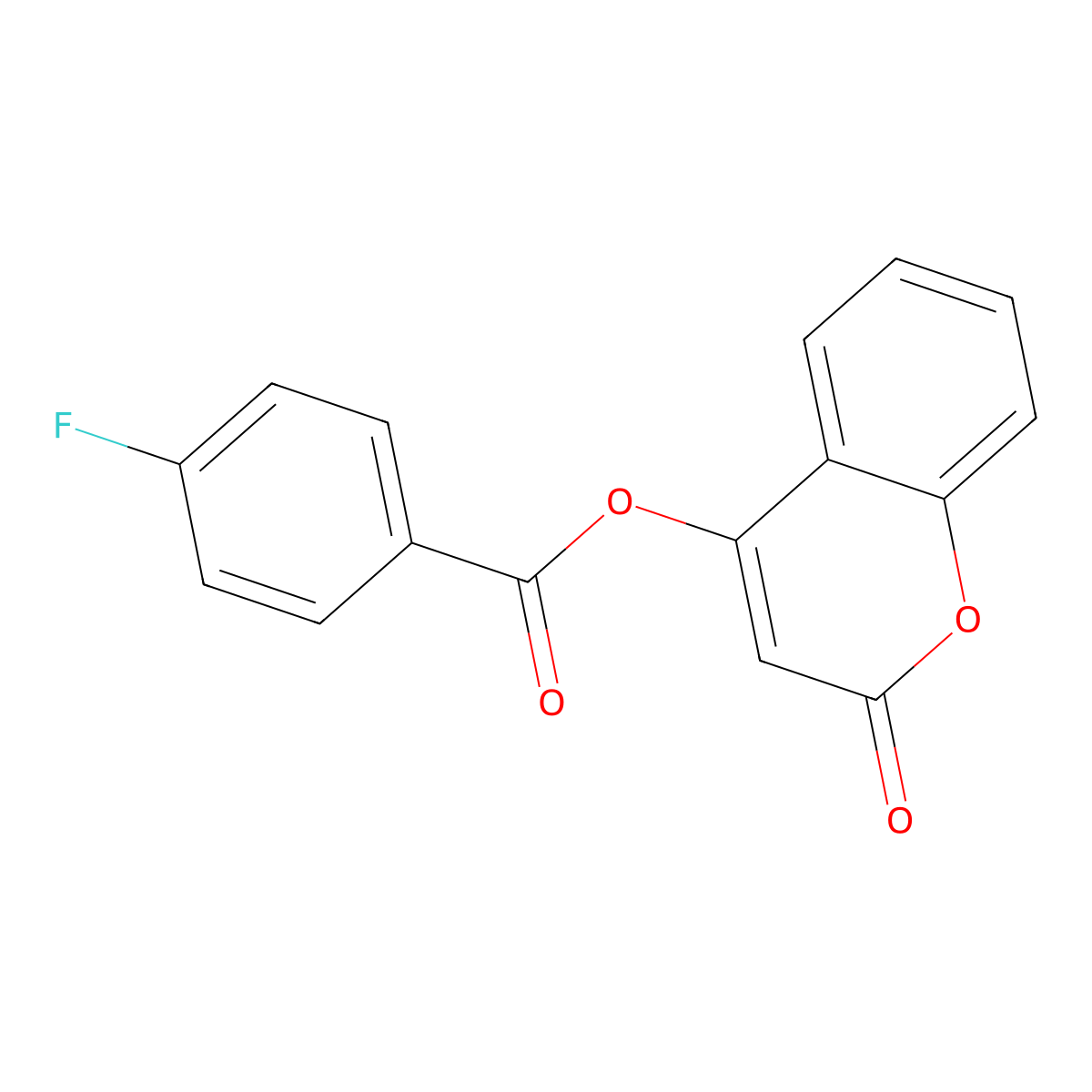 (2-Oxochromen-4-yl) 4-fluorobenzoate molecular structure, CAS 692275-14-2