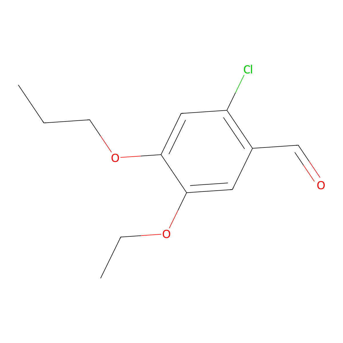 2-Chloro-5-ethoxy-4-propoxybenzaldehyde molecular structure, CAS 692275-23-3