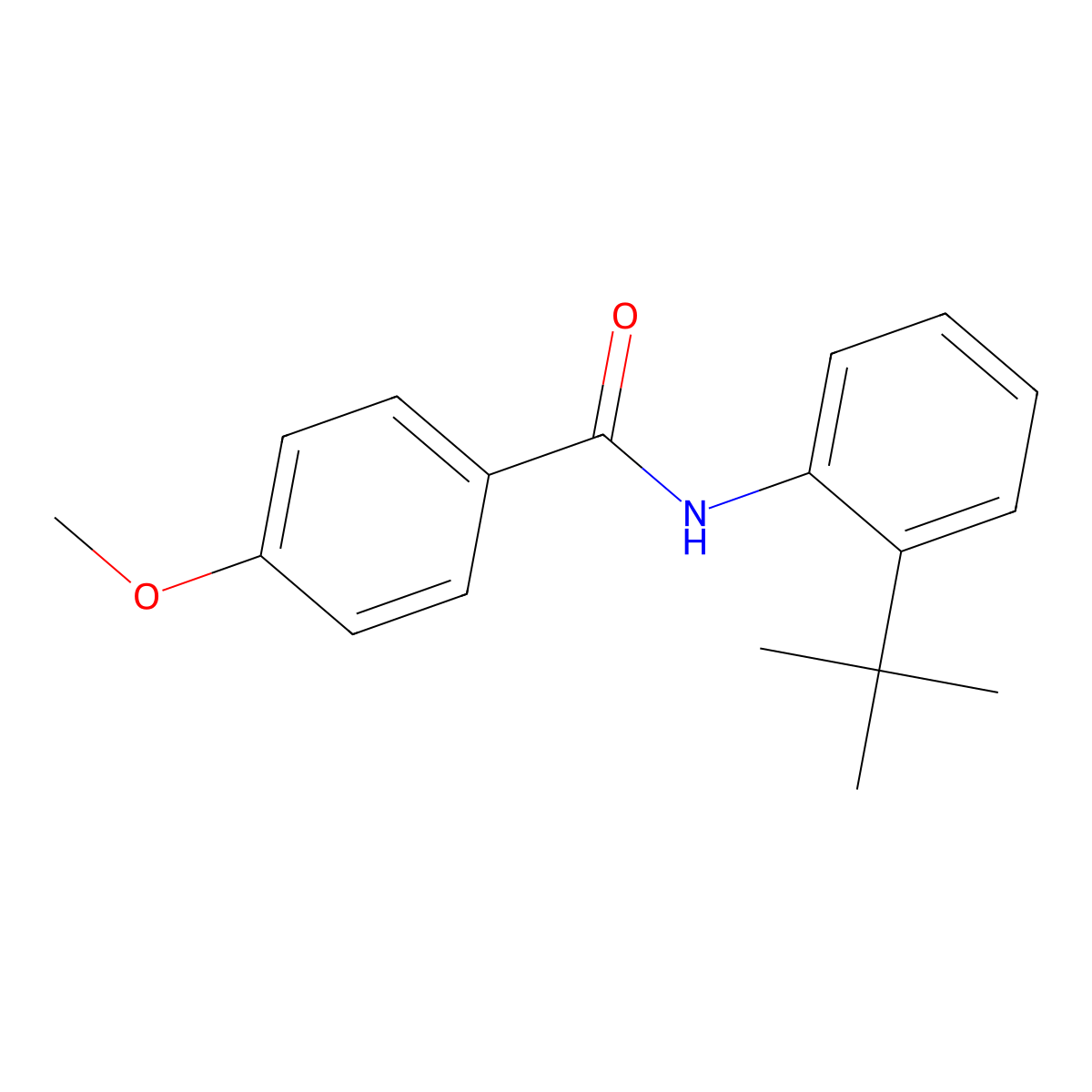 N-(2-tert-butylphenyl)-4-methoxybenzamide molecular structure, CAS 692275-50-6