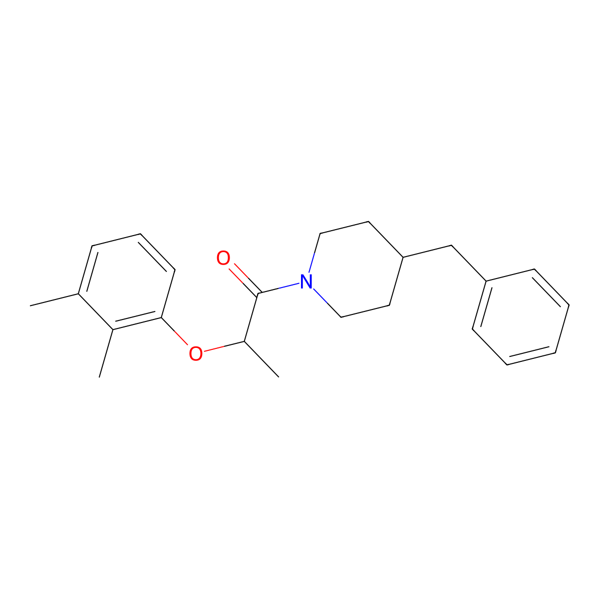 1-(4-Benzylpiperidin-1-yl)-2-(2,3-dimethylphenoxy)propan-1-one molecular structure, CAS 692275-66-4