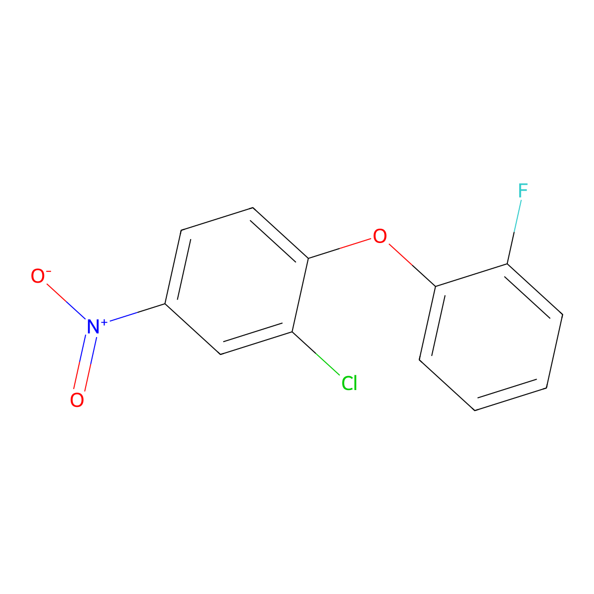 2-Chloro-1-(2-fluorophenoxy)-4-nitrobenzene molecular structure, CAS 692276-45-2