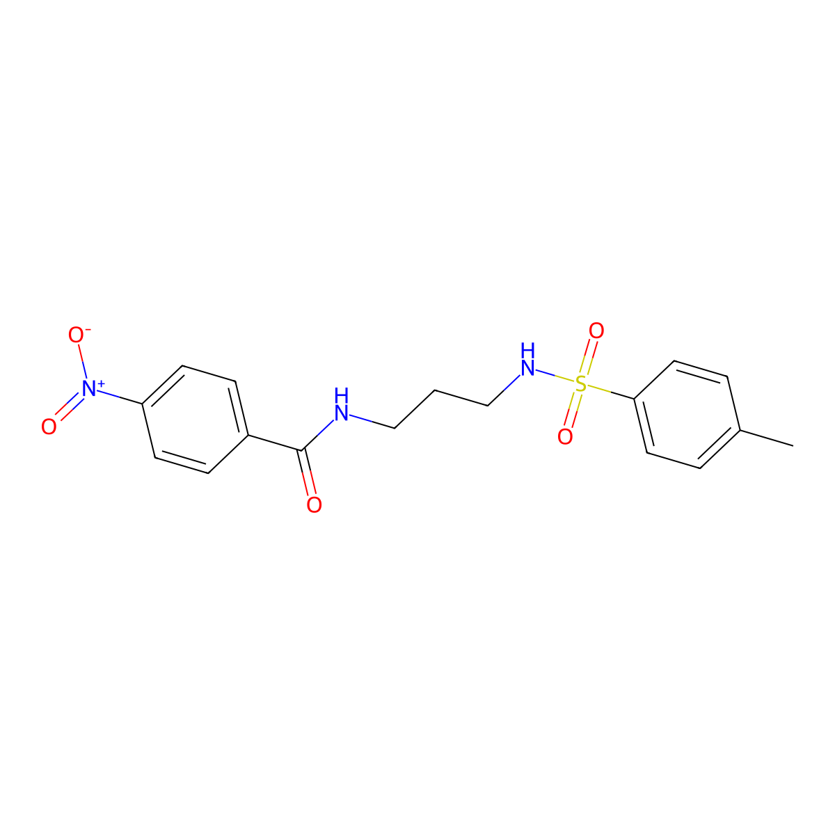 N-[3-[(4-methylphenyl)sulfonylamino]propyl]-4-nitrobenzamide molecular structure, CAS 692276-79-2