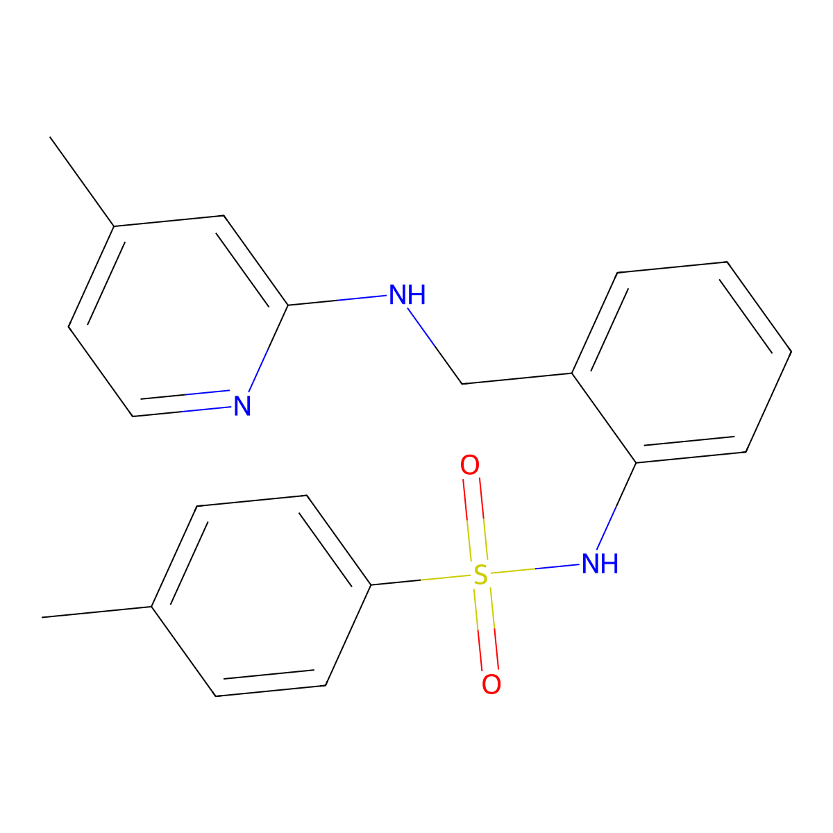 4-methyl-N-[2-[[(4-methylpyridin-2-yl)amino]methyl]phenyl]benzenesulfonamide molecular structure, CAS 692276-86-1