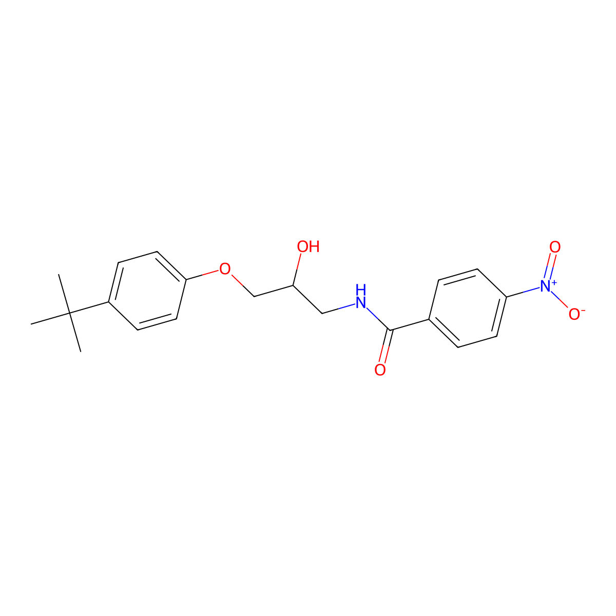 N-[3-(4-tert-butylphenoxy)-2-hydroxypropyl]-4-nitrobenzamide molecular structure, CAS 692278-52-7