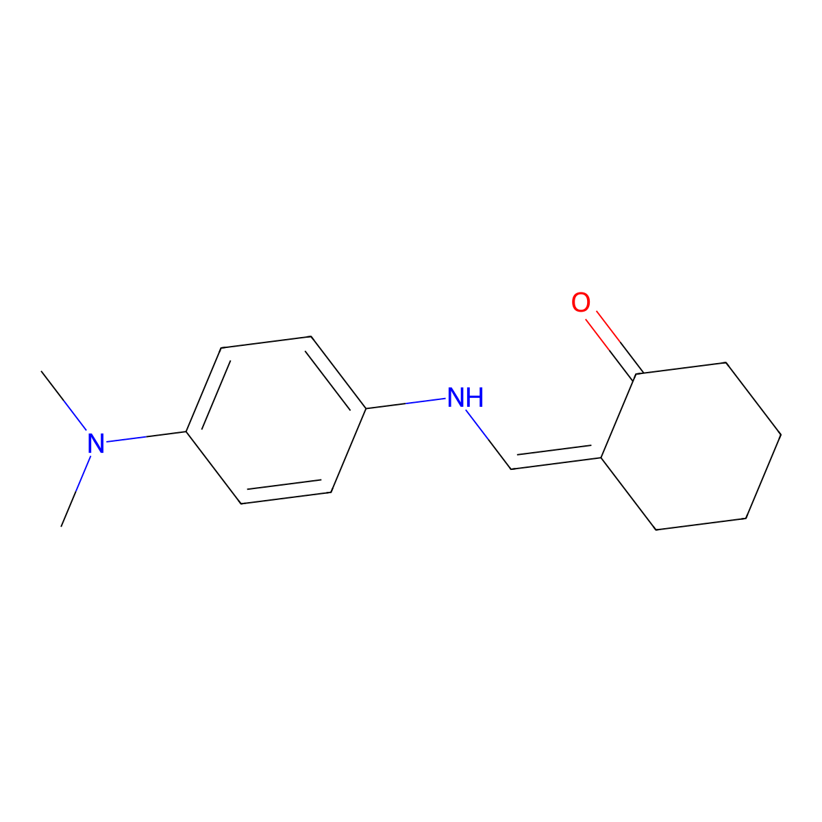 2-[[[4-(Dimethylamino)phenyl]amino]methylene]cyclohexanone molecular structure, CAS 692278-81-2