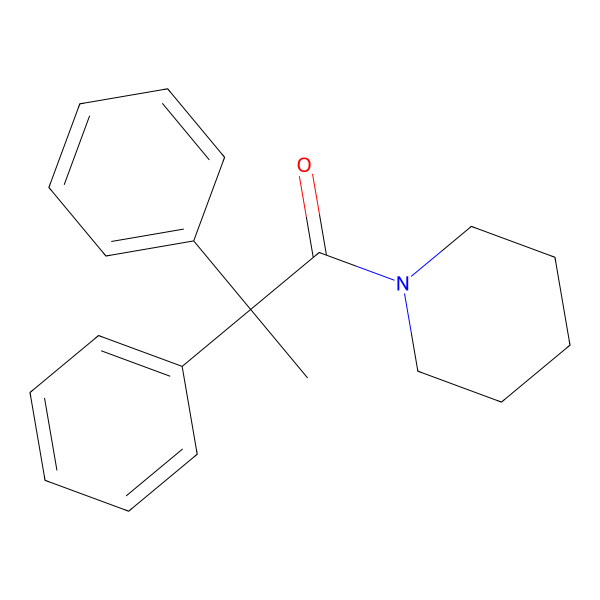 2,2-Diphenyl-1-piperidin-1-ylpropan-1-one molecular structure, CAS 692278-91-4