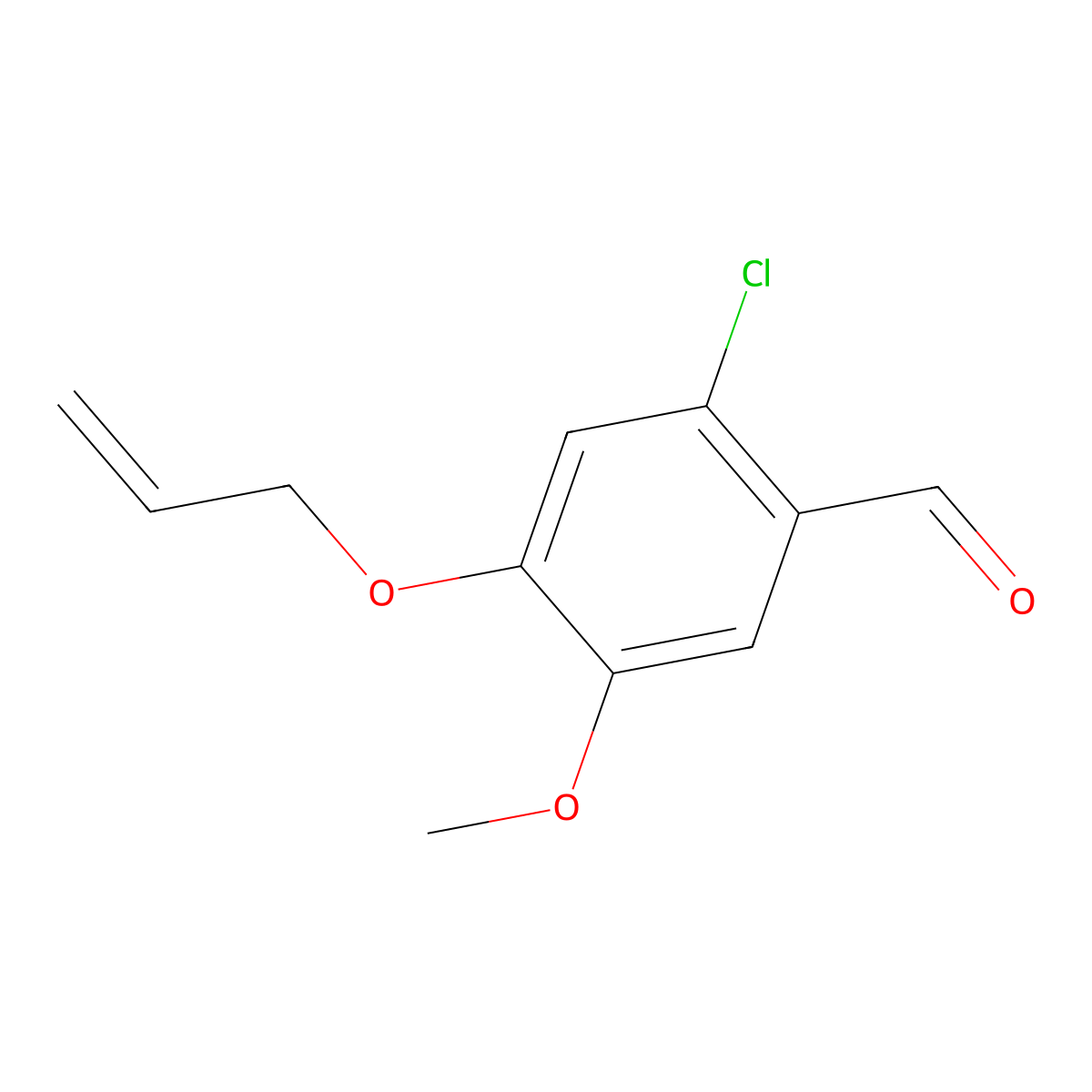 4-(Allyloxy)-2-chloro-5-methoxybenzaldehyde molecular structure, CAS 692279-00-8