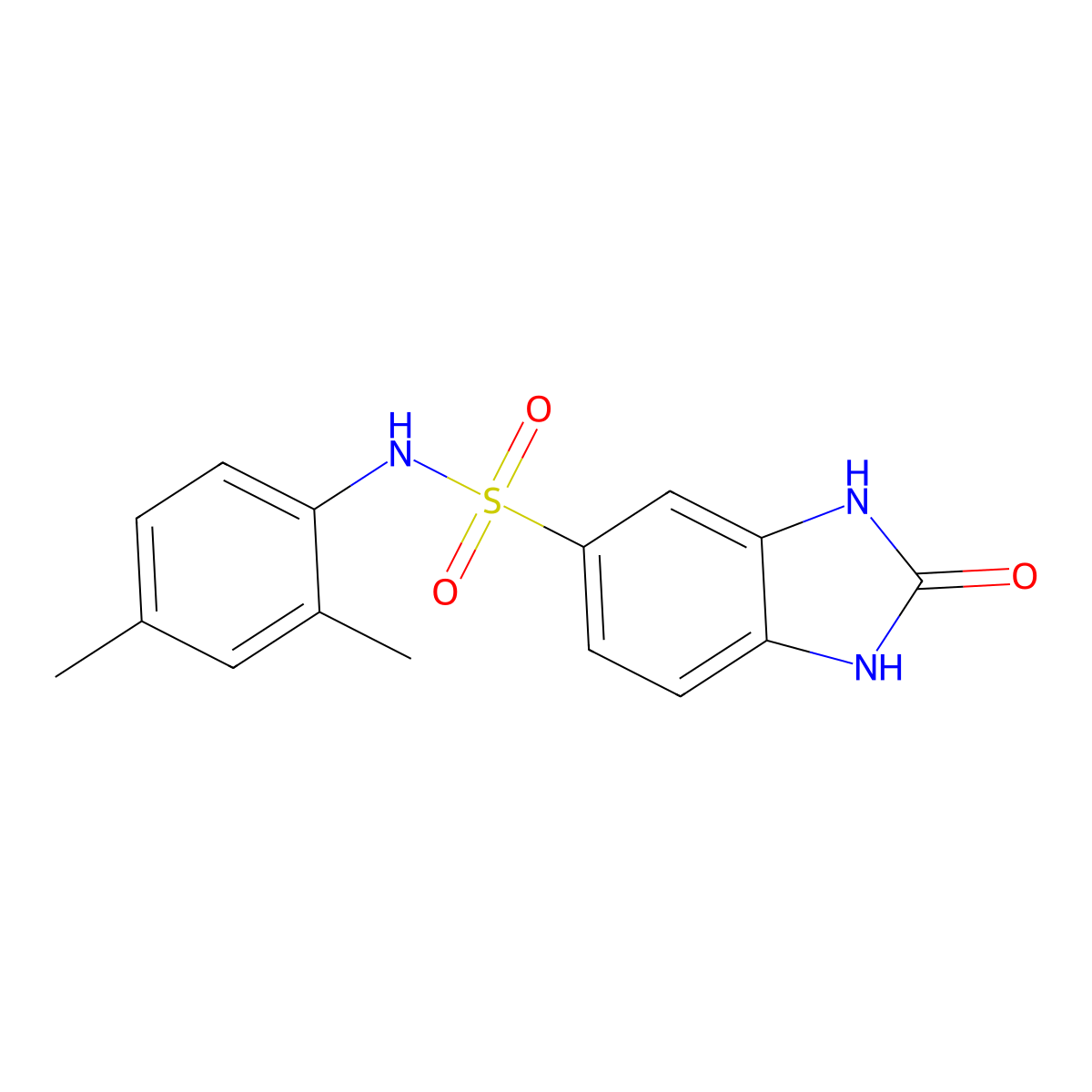 N-(2,4-dimethylphenyl)-2-oxo-2,3-dihydro-1H-benzimidazole-5-sulfonamide molecular structure, CAS 692279-32-6
