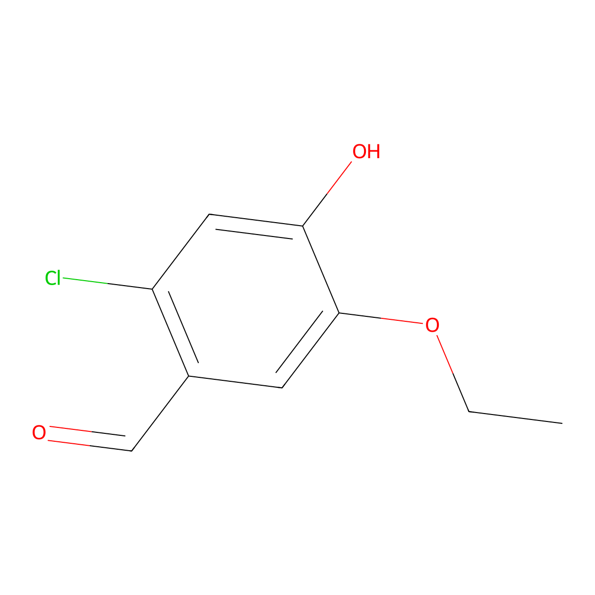 2-Chloro-5-ethoxy-4-hydroxybenzaldehyde molecular structure, CAS 692279-37-1