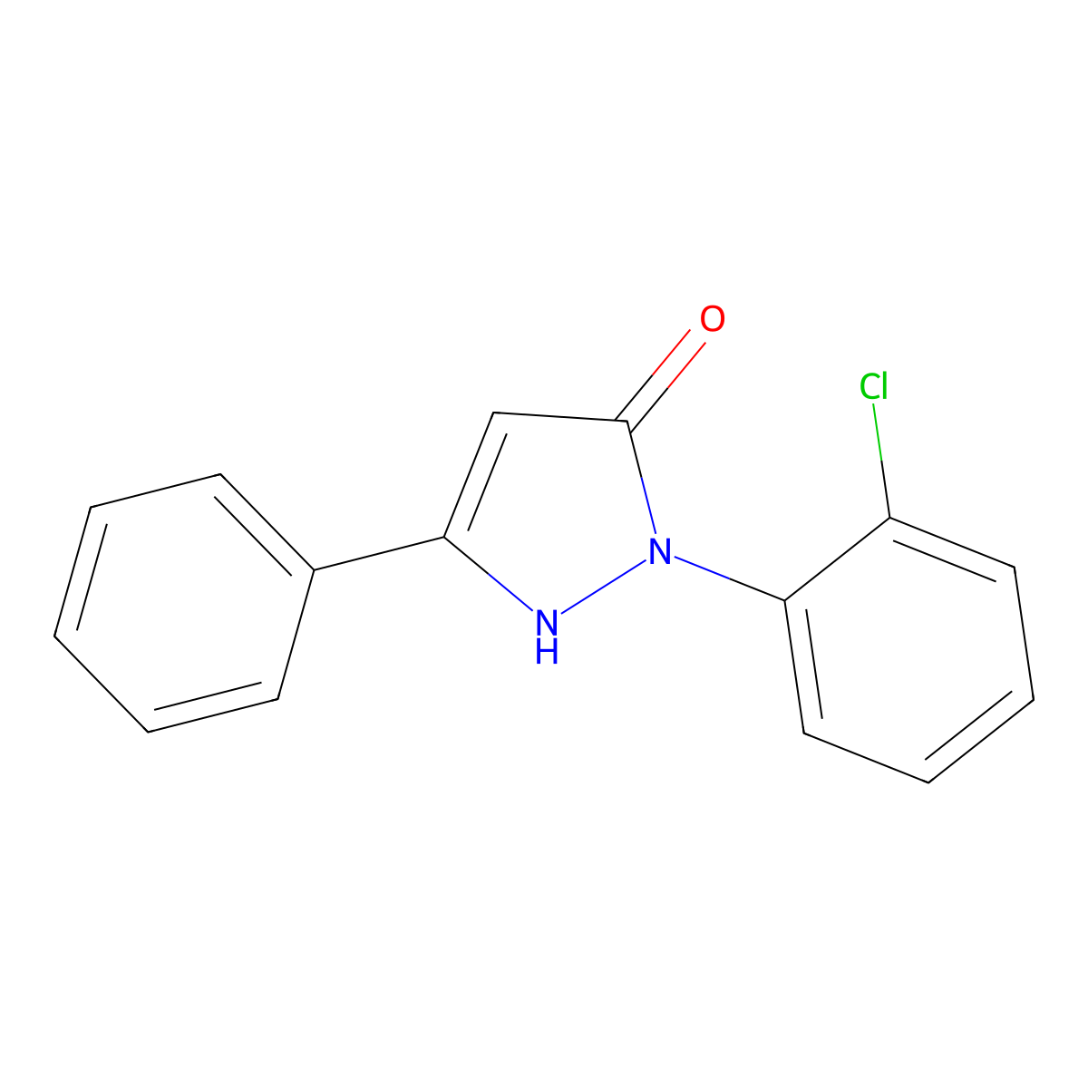2-(2-chlorophenyl)-5-phenyl-1,2-dihydro-3H-pyrazol-3-one molecular structure, CAS 692279-91-7