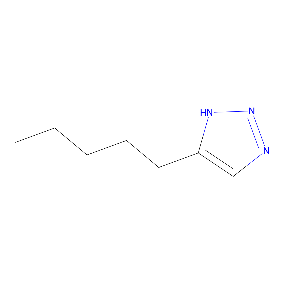 5-Pentyl-1H-1,2,3-triazole molecular structure, CAS 69228-52-0