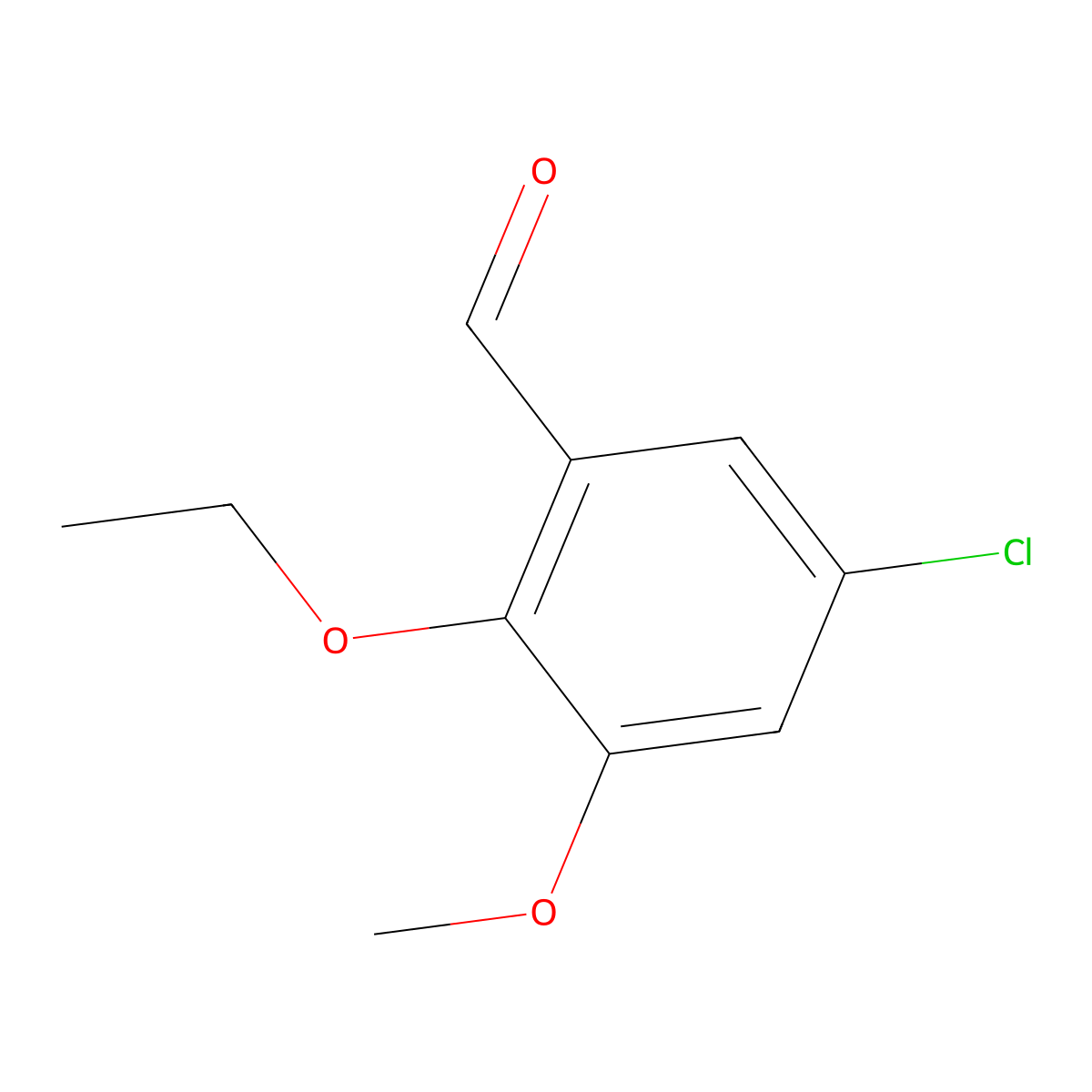 5-Chloro-2-ethoxy-3-methoxybenzaldehyde molecular structure, CAS 692280-19-6